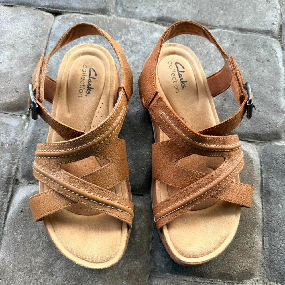 Clarks Strappy Leather Sandals